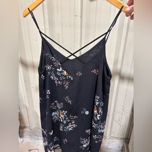 BE COOL Black Floral mini dress